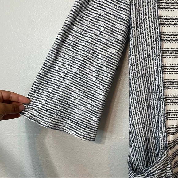 BCBGMaxAzria Lani Tie Front Striped Knit Dress 100% Cotton - Picture 6 of 8